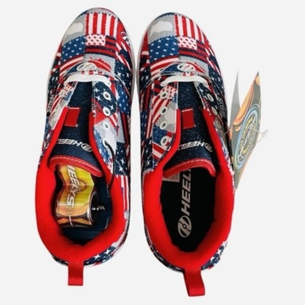 Heelys Pro 20 Prints American Flag USA Patchwork Skate Shoes Womens 9 NIB - Picture 11 of 12
